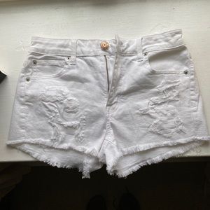 White Denim Shorts